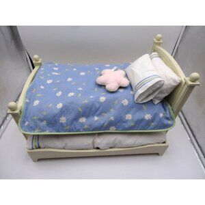American Girl 2002 Yellow Flower Trundle Bed w/ Mattresses & Bedding Rare HTF